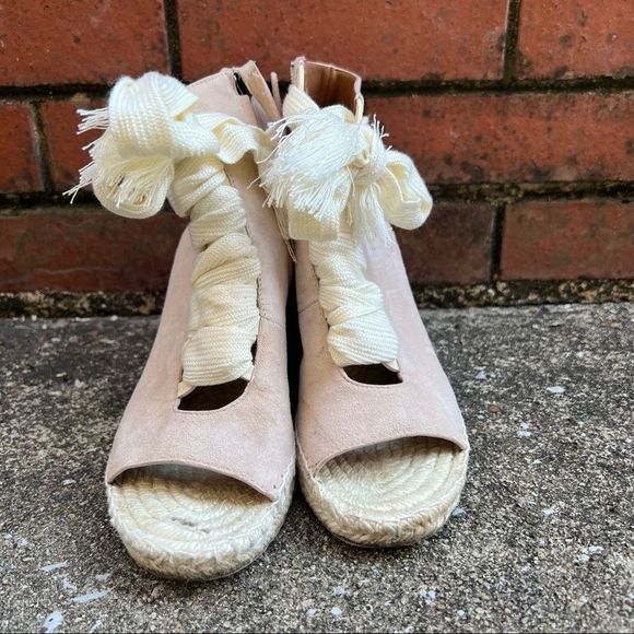 Cholé Espadrille Wedge Ankle Booties Size 38 - Picture 2 of 9